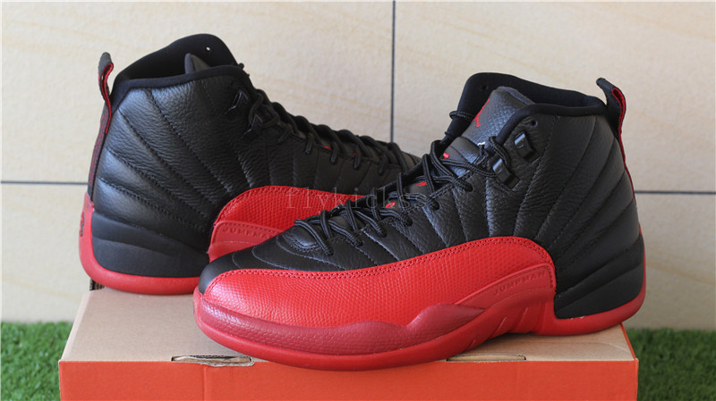 Air Jordan 12 Black Varsity Red Flu Game